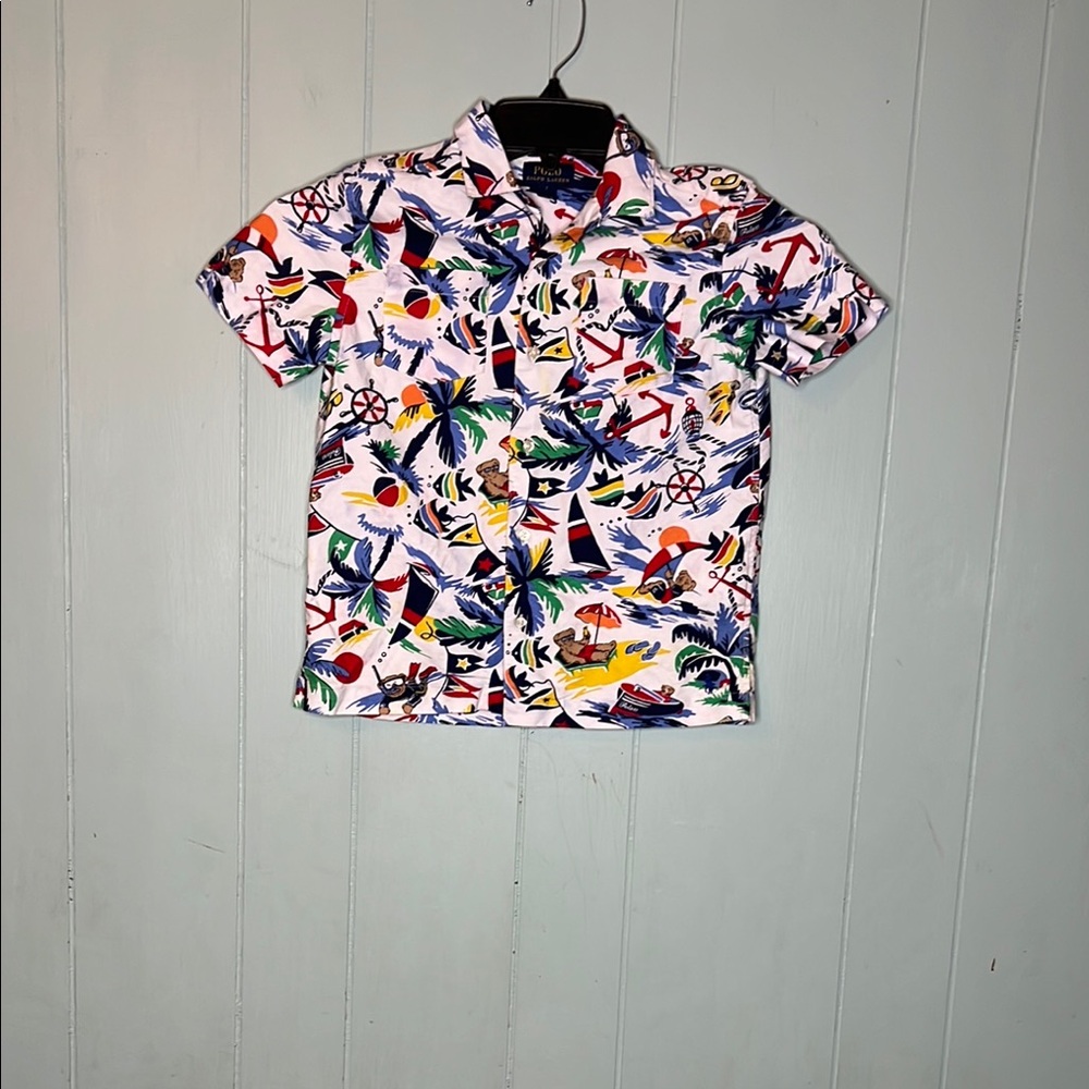 Polo by Ralph Lauren Red and Blue Button Down Shirt